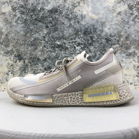 Adidas Men's Size 8 NMD R1 Spectoo Bliss Light Brown Grey Silver Sneakers GZ9266 - Picture 8 of 14
